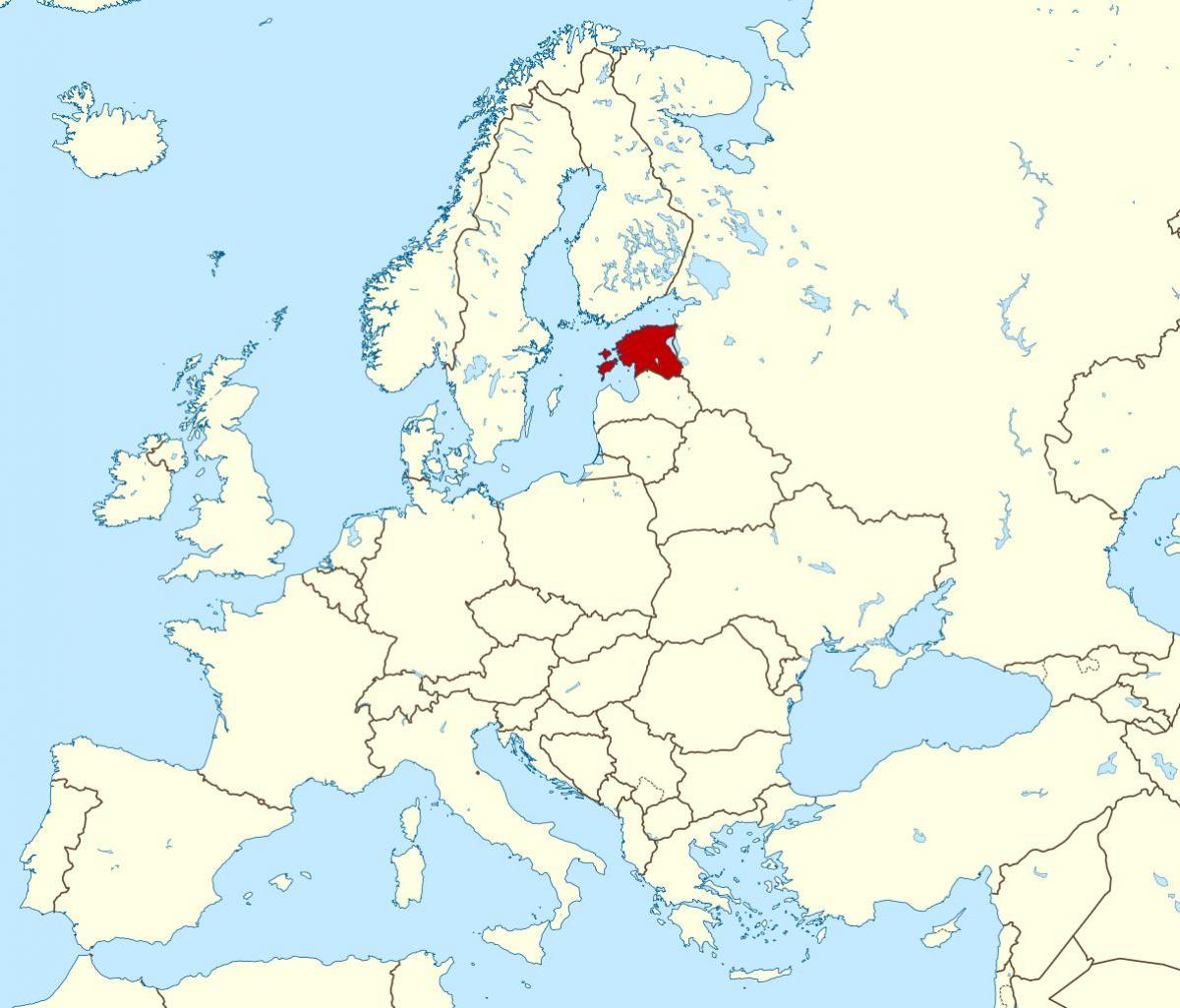Estonia vendndodhjen në hartë të botës
