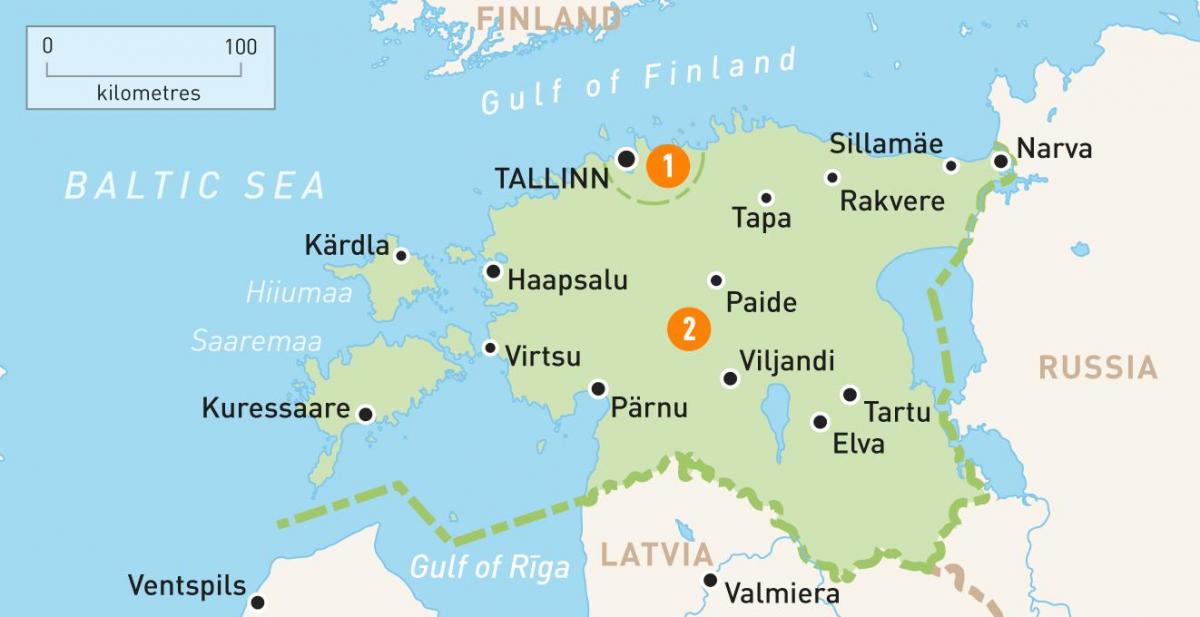 një hartë e Estoni