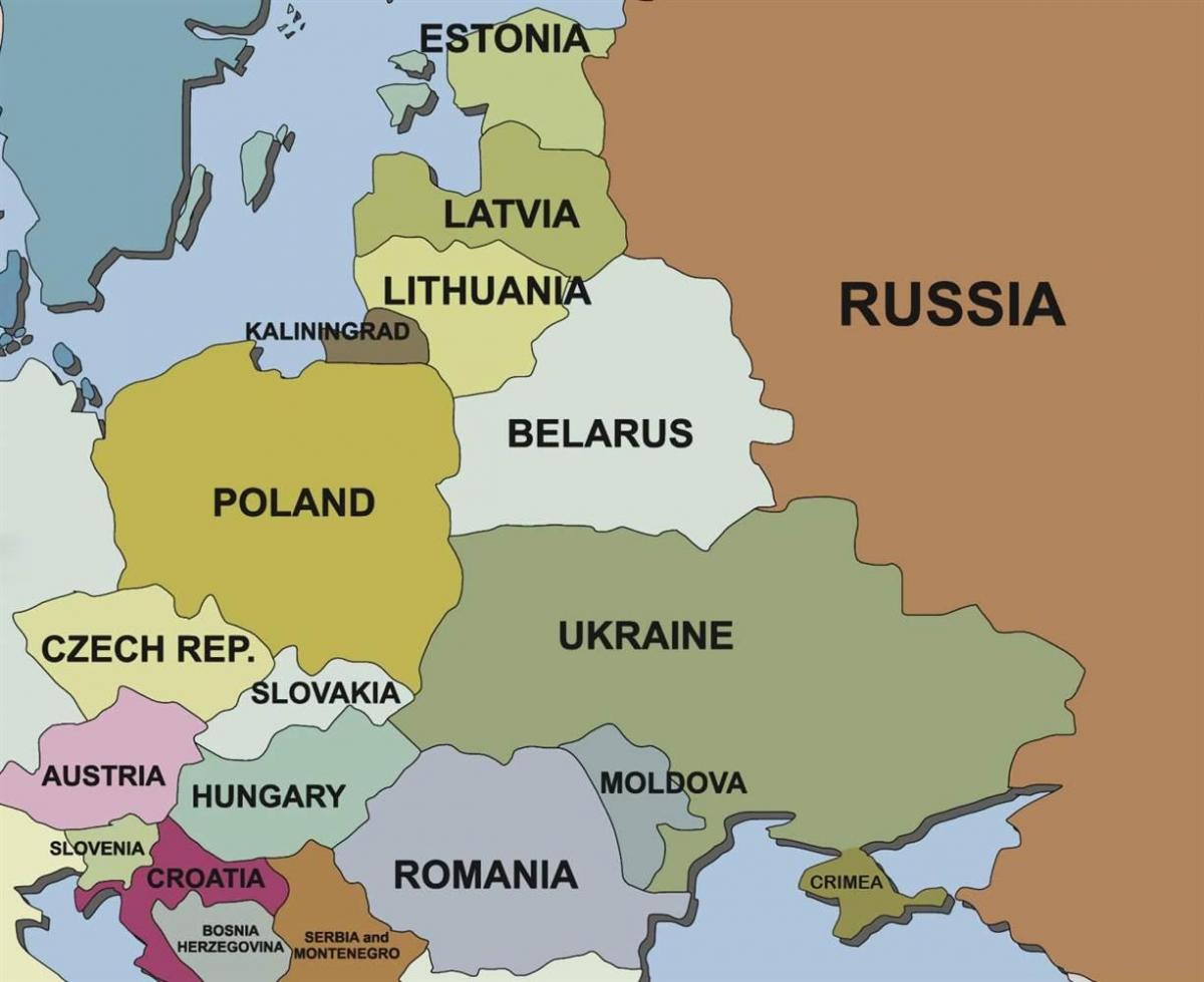 harta e hartës Estonia vendet fqinje