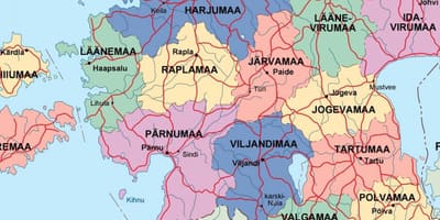 Harta e politike Estonia