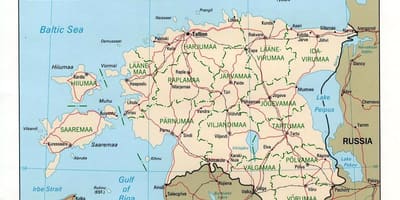 Harta e Estoni hartë vendndodhjen e