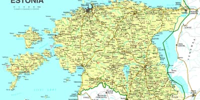 Harta e rrugës Estonia