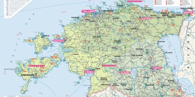 Hartën turistike Estonia