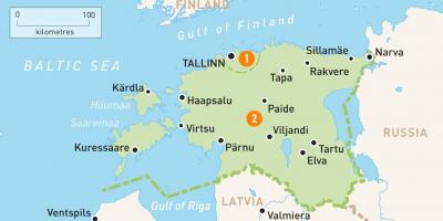 Një hartë e Estoni